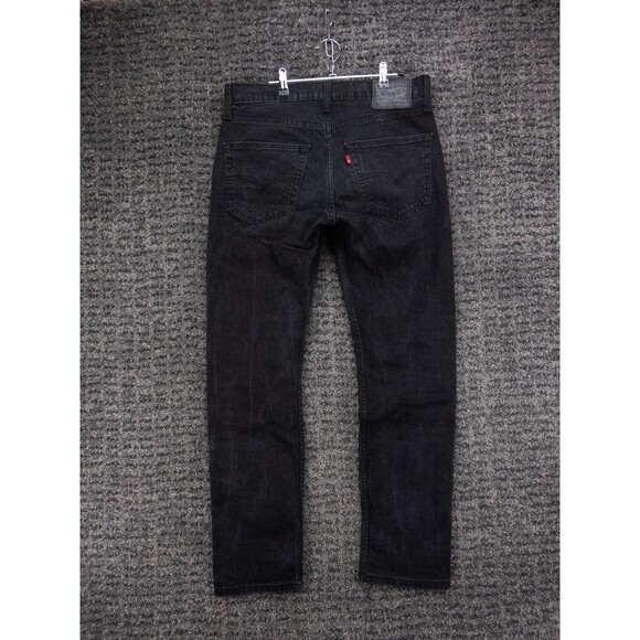 Levis 502 Jeans Mens 32x32 Actual 33x31 Black Tapered Fit Stretch Denim Preppy - Picture 12 of 15